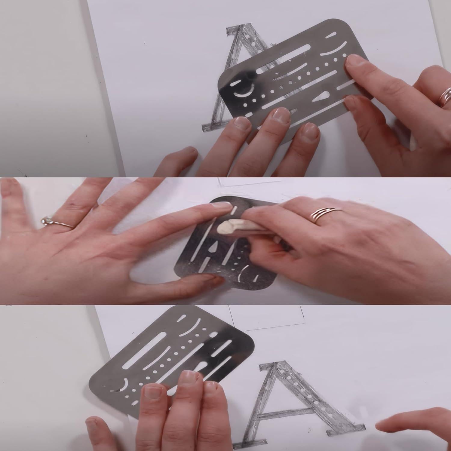 Escudo de Borrado KR.LIF 2 pcs Acero Inoxidable Dibujo