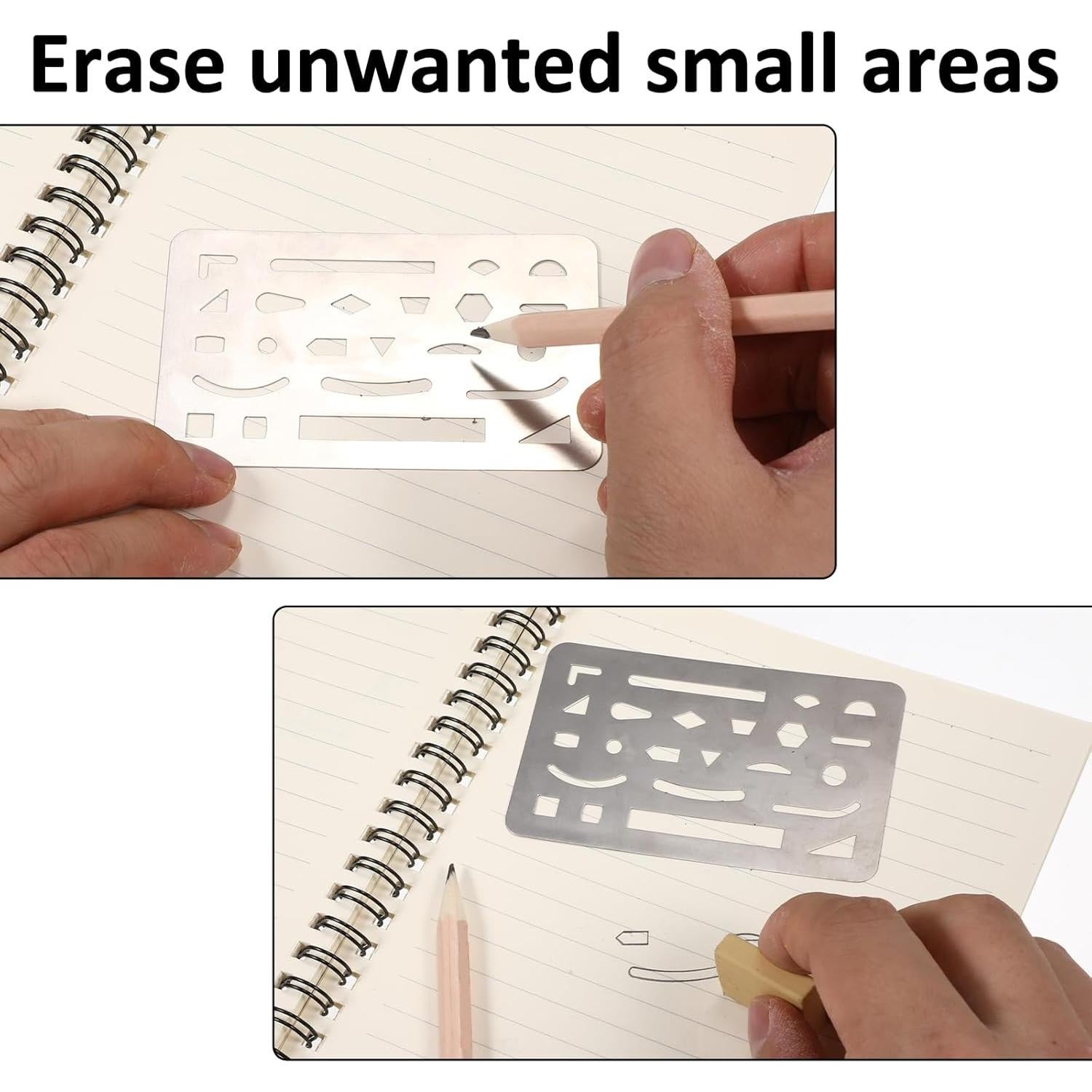 Conjunto de Plantillas de Dibujo Alrhso - Acero Inoxidable 4 Pcs