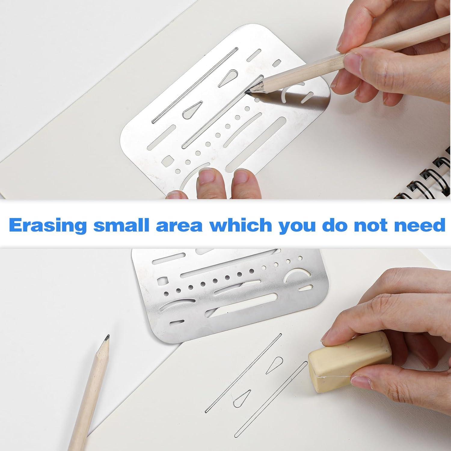 Set de Plantillas de Dibujo Acero Inoxidable 4 Piezas