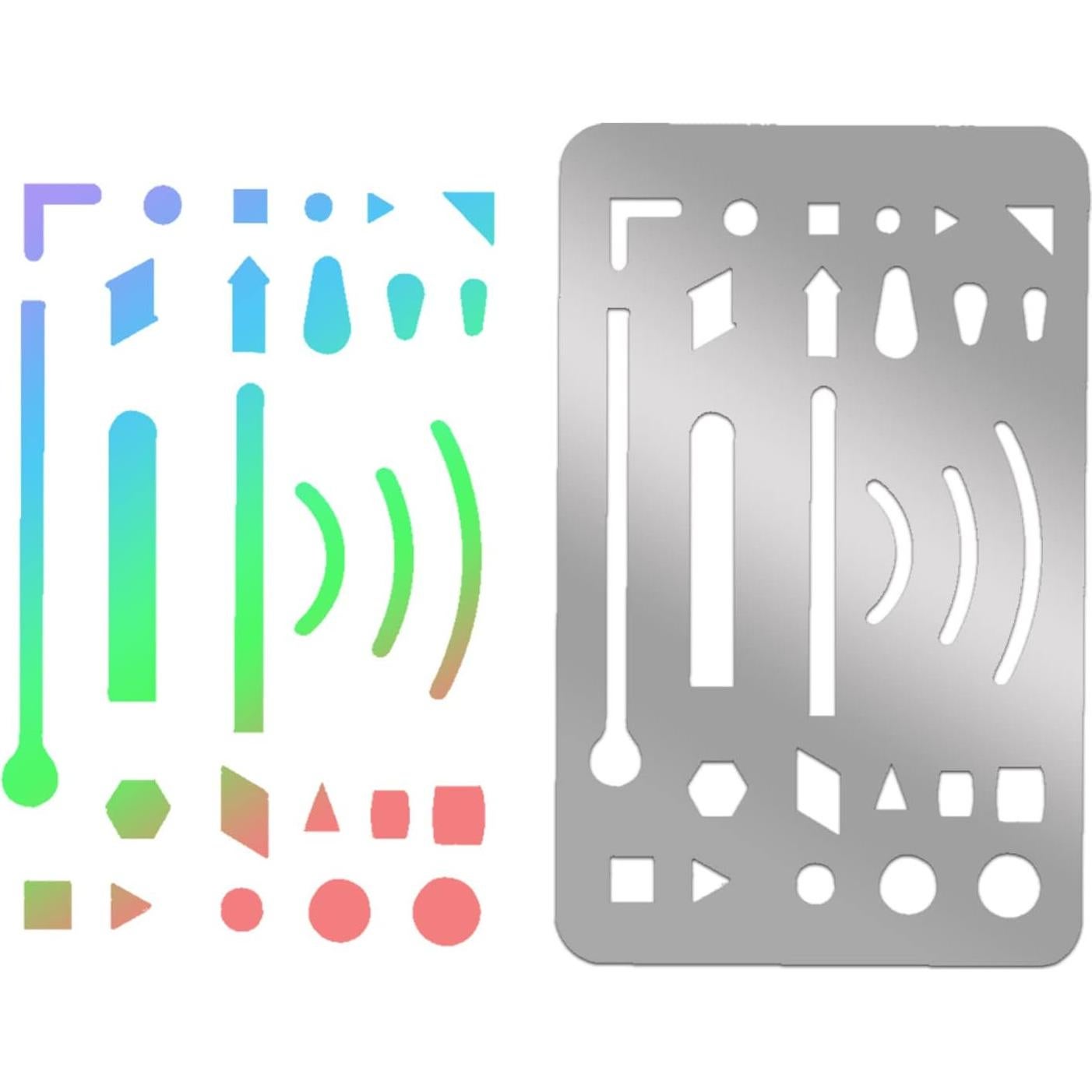 Plantillas de Borrado de Acero Inoxidable 4 Pcs para Dibujo