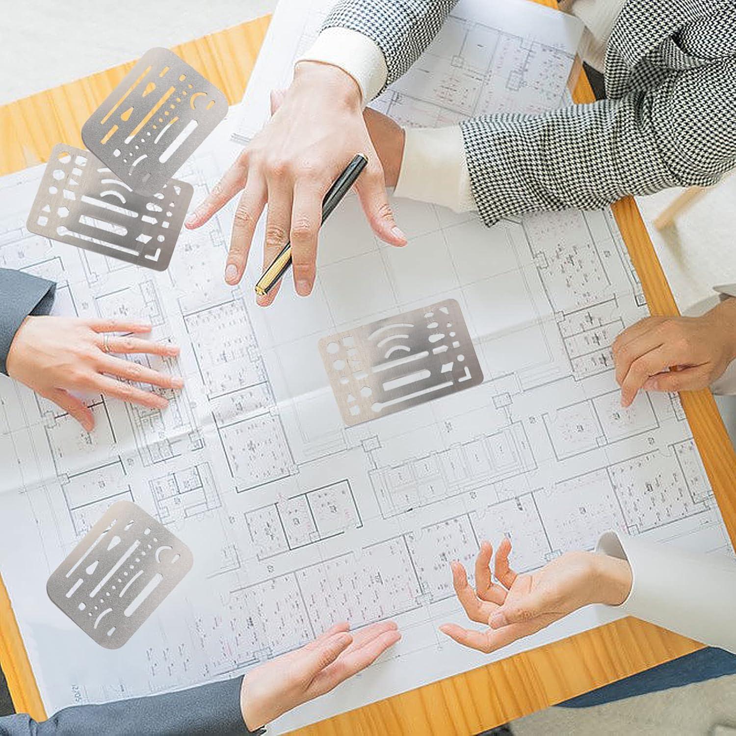 Plantilla de Escudo de Borrado KALIONE - Acero Inoxidable 4 Piezas