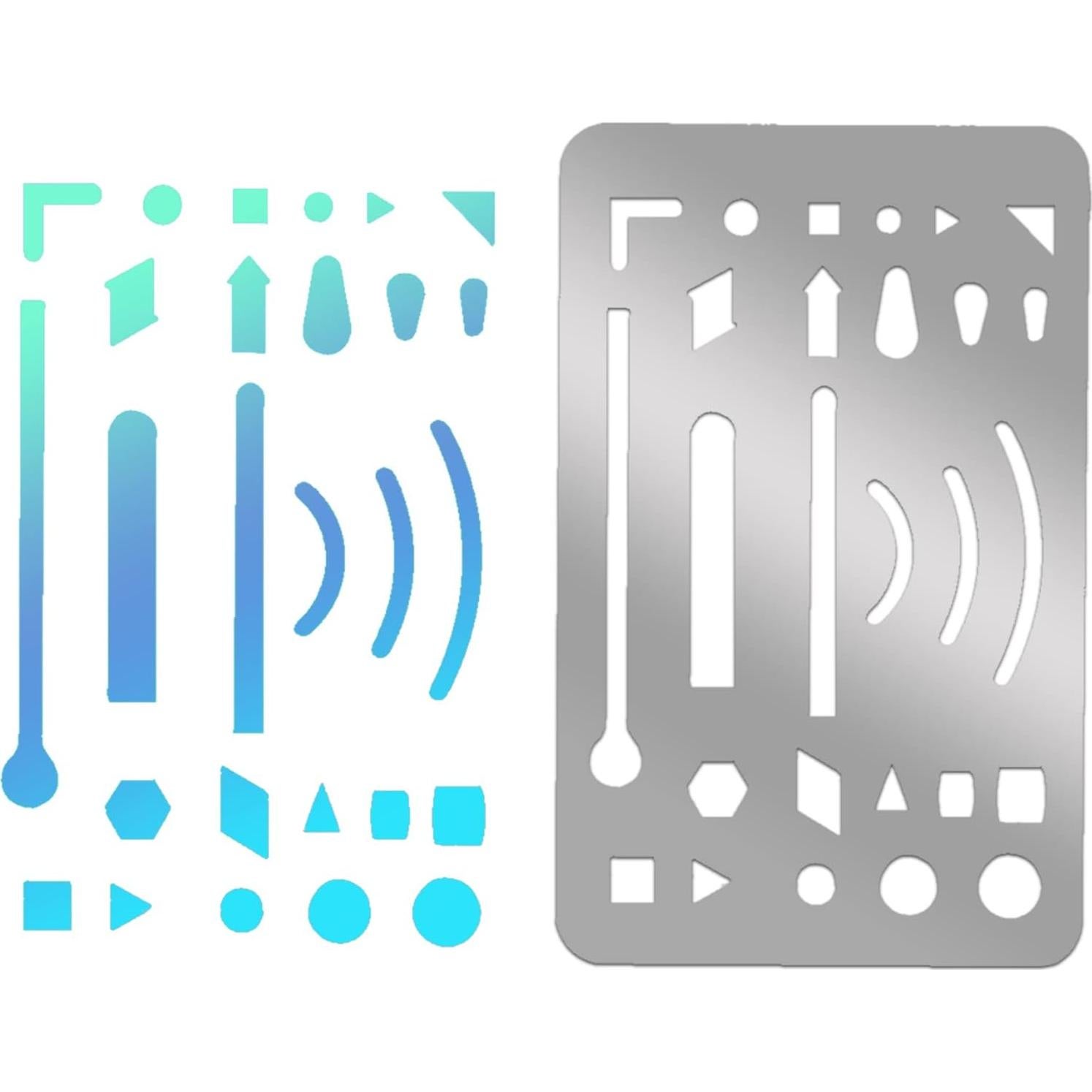 Plantilla de Escudo de Borrado KALIONE - Acero Inoxidable 4 Piezas