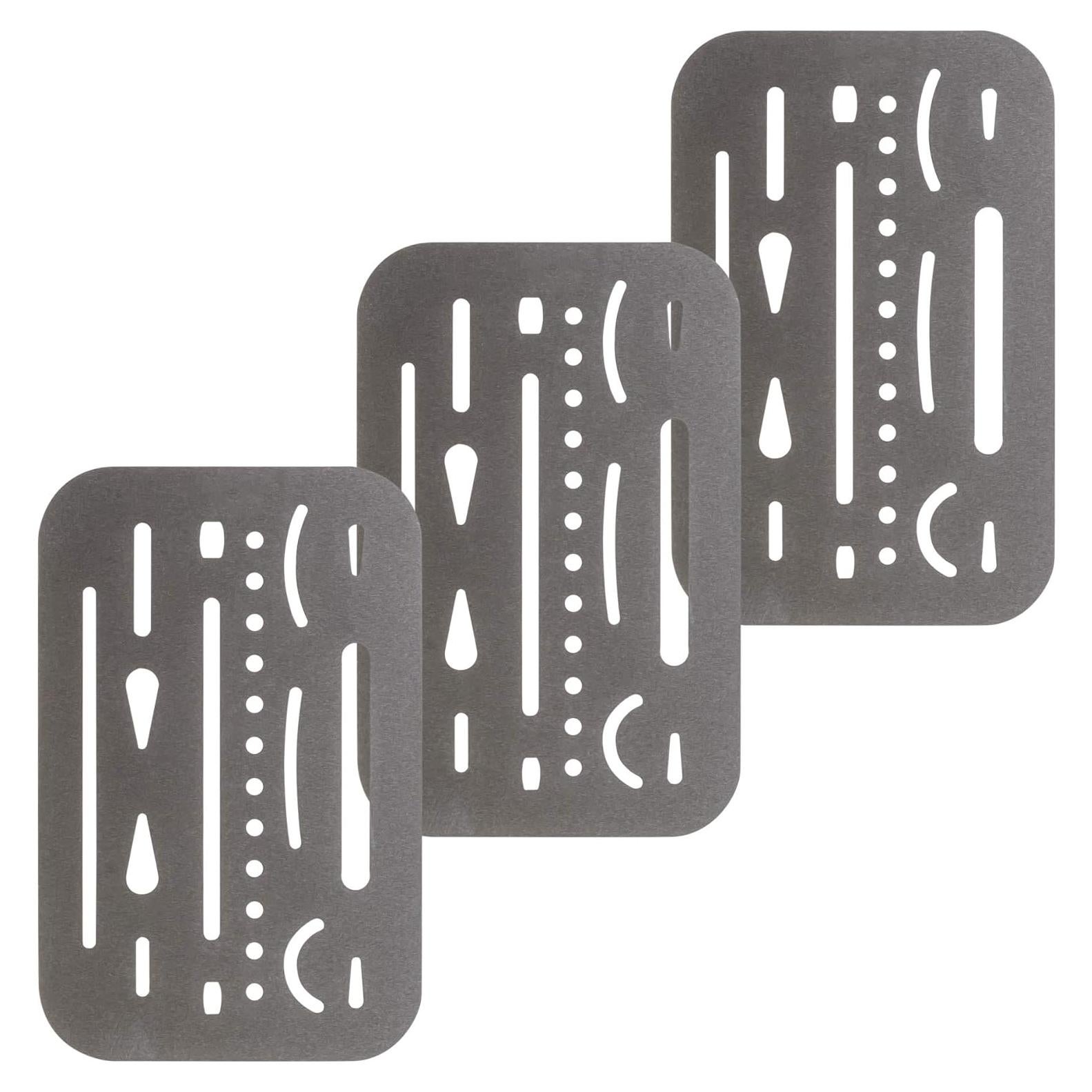 Escudo de Borrado Profesional Pacific Arc de Acero Inoxidable 26 Aberturas