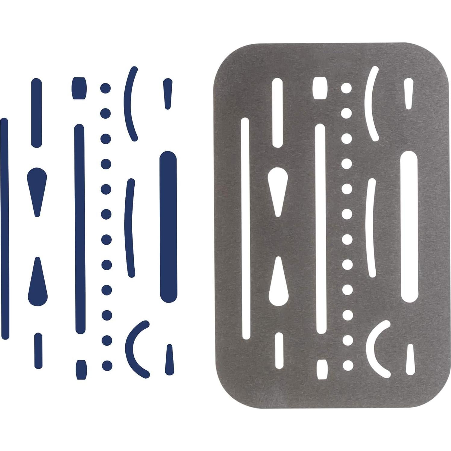 Escudo de Borrado Profesional Pacific Arc de Acero Inoxidable 26 Aberturas