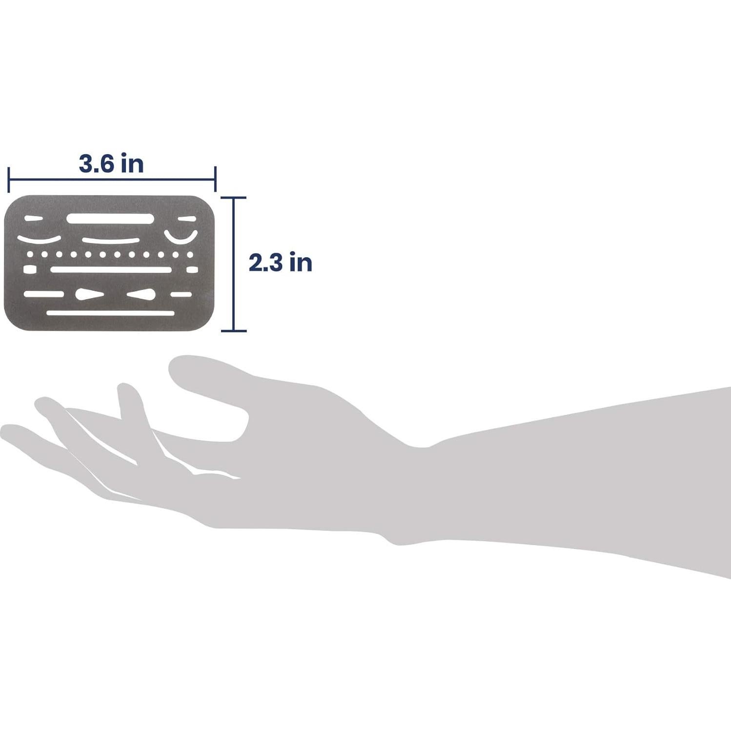Escudo de Borrado Profesional Pacific Arc de Acero Inoxidable 26 Aberturas