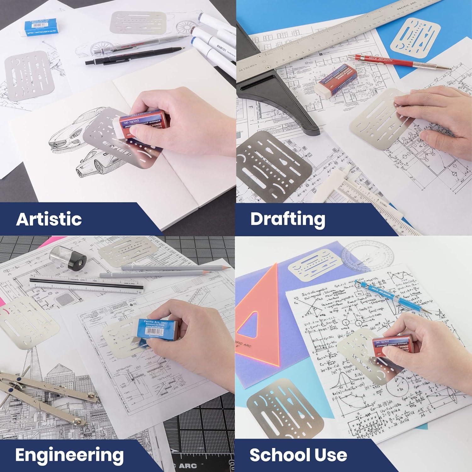 Escudo de Borrado Profesional Pacific Arc de Acero Inoxidable 26 Aberturas