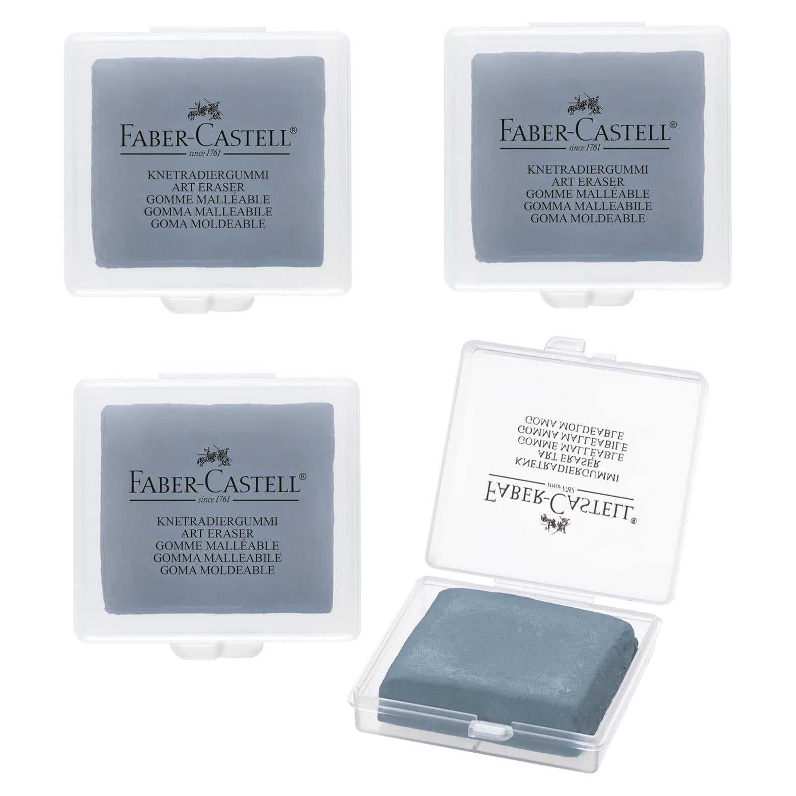 Borradores moldeables Faber-Castell - Paquete de 4 grandes gris