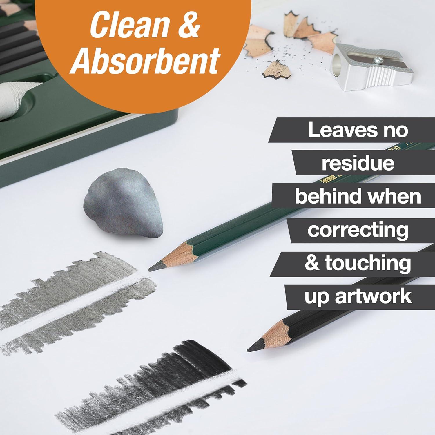 Borradores moldeables Faber-Castell - Paquete de 4 grandes gris