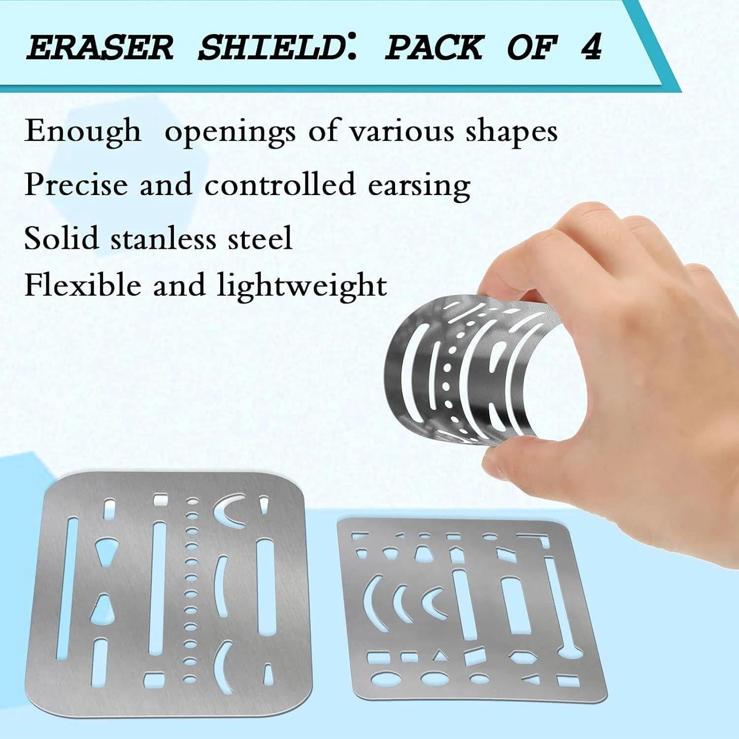 Set de 6 Plantillas de Borrador Acero Inoxidable Luhaomisky