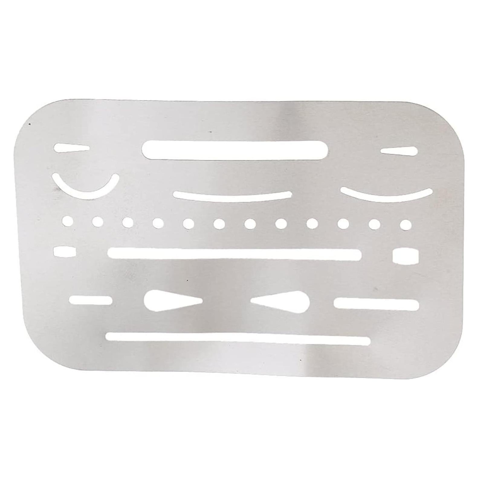 Escudo de Borrado Acero Inoxidable Labriciyon 9.4x6.1cm 26 Aberturas