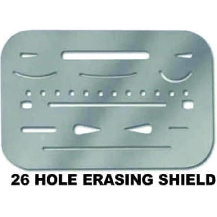 Escudo de Borrado Acero Inoxidable Labriciyon 9.4x6.1cm 26 Aberturas