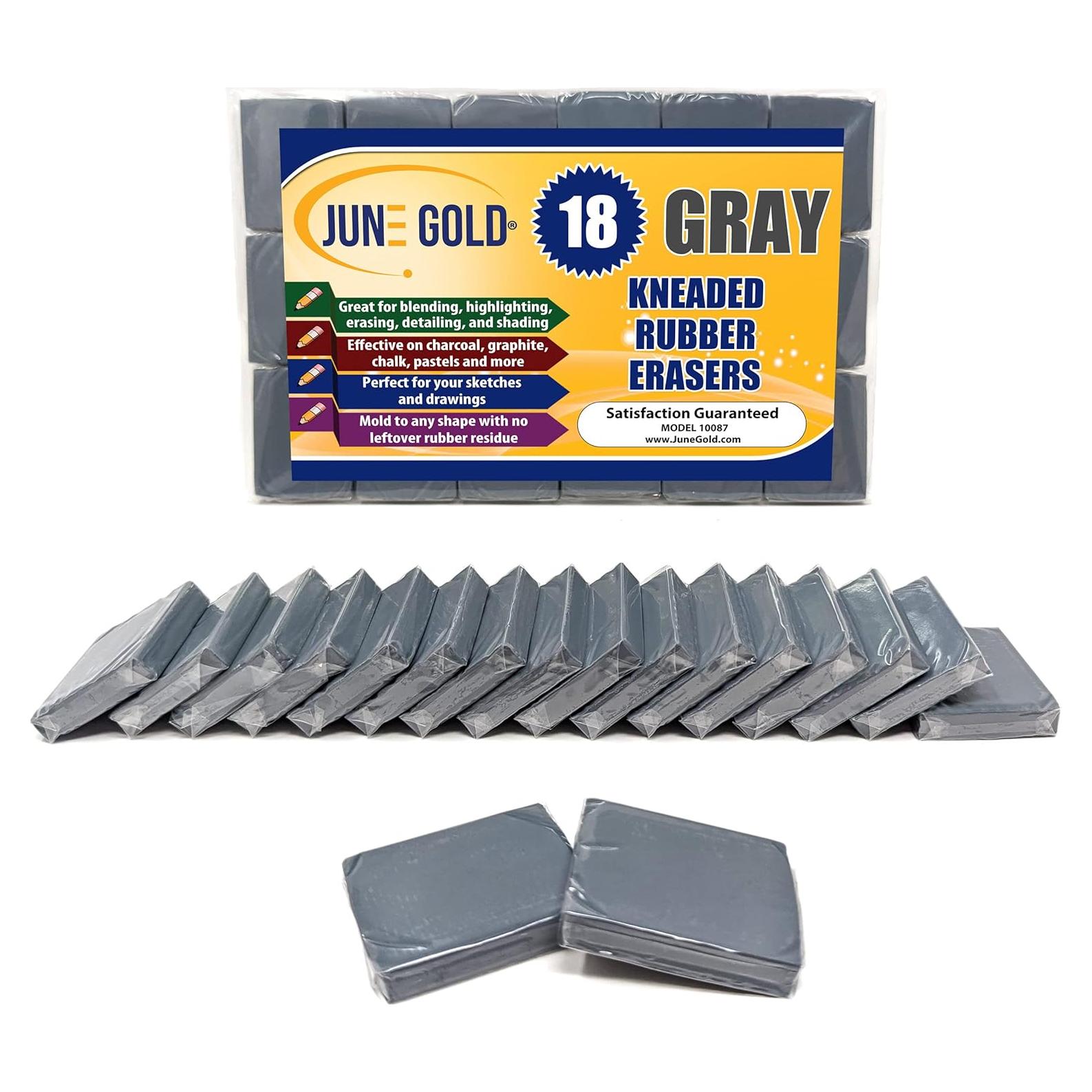 Borradores Amasados Grises June Gold 18 Unidades 4x3x0.7 cm