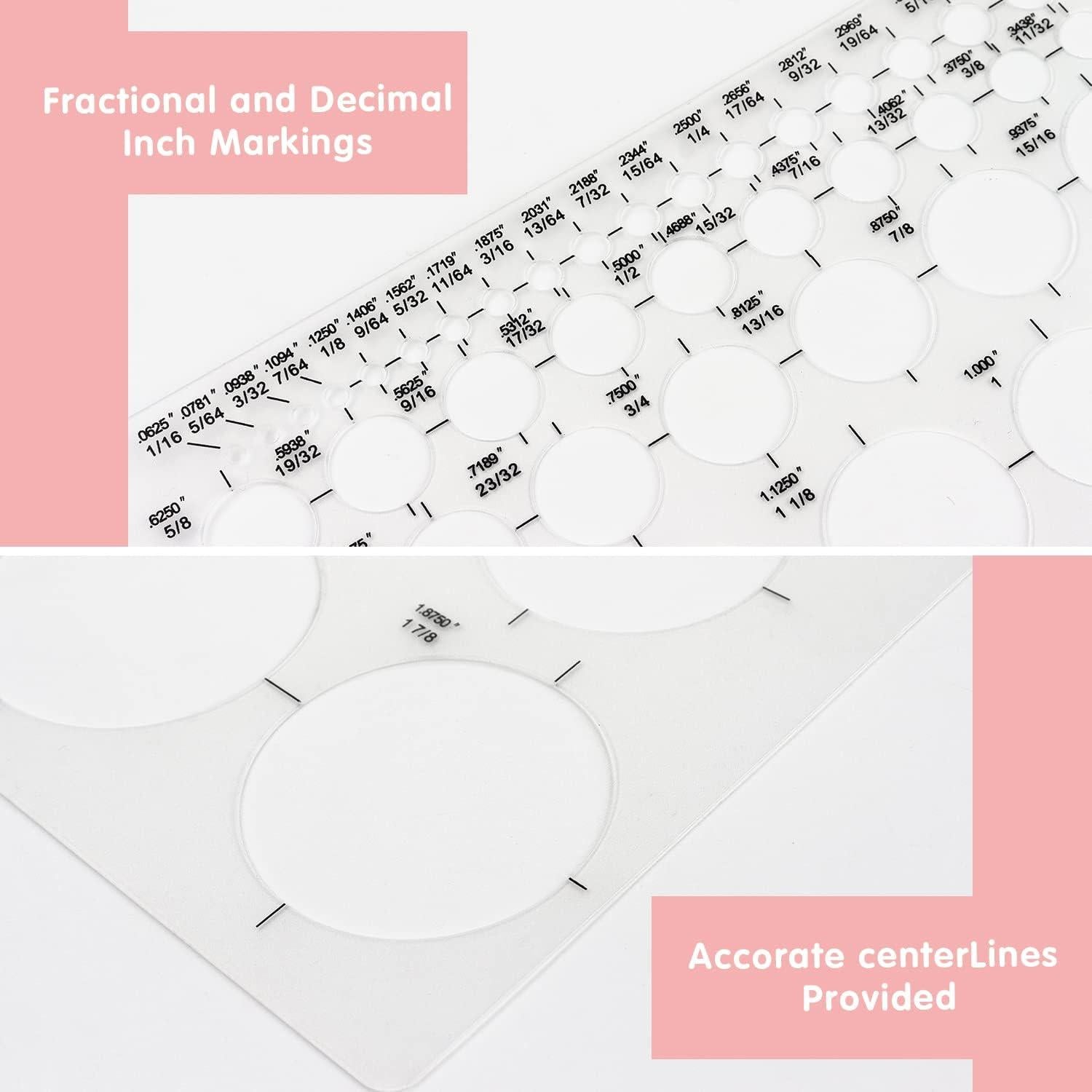 Plantilla de Círculo Tamaki - Paquete de 3, Dibujo Escolar y Profesional