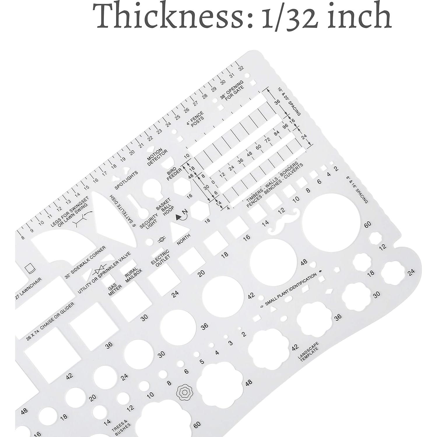 Juego de Plantillas de Paisaje Mr. Pen - 2 Piezas, Plástico