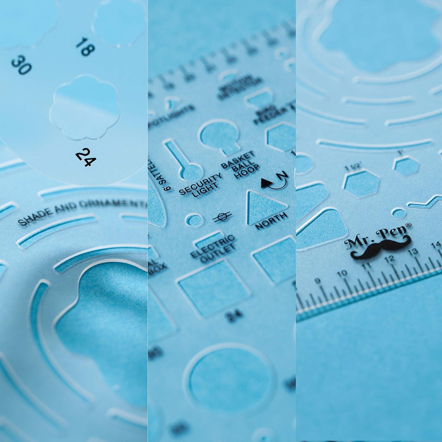 Juego de Plantillas de Paisaje Mr. Pen - 2 Piezas, Plástico