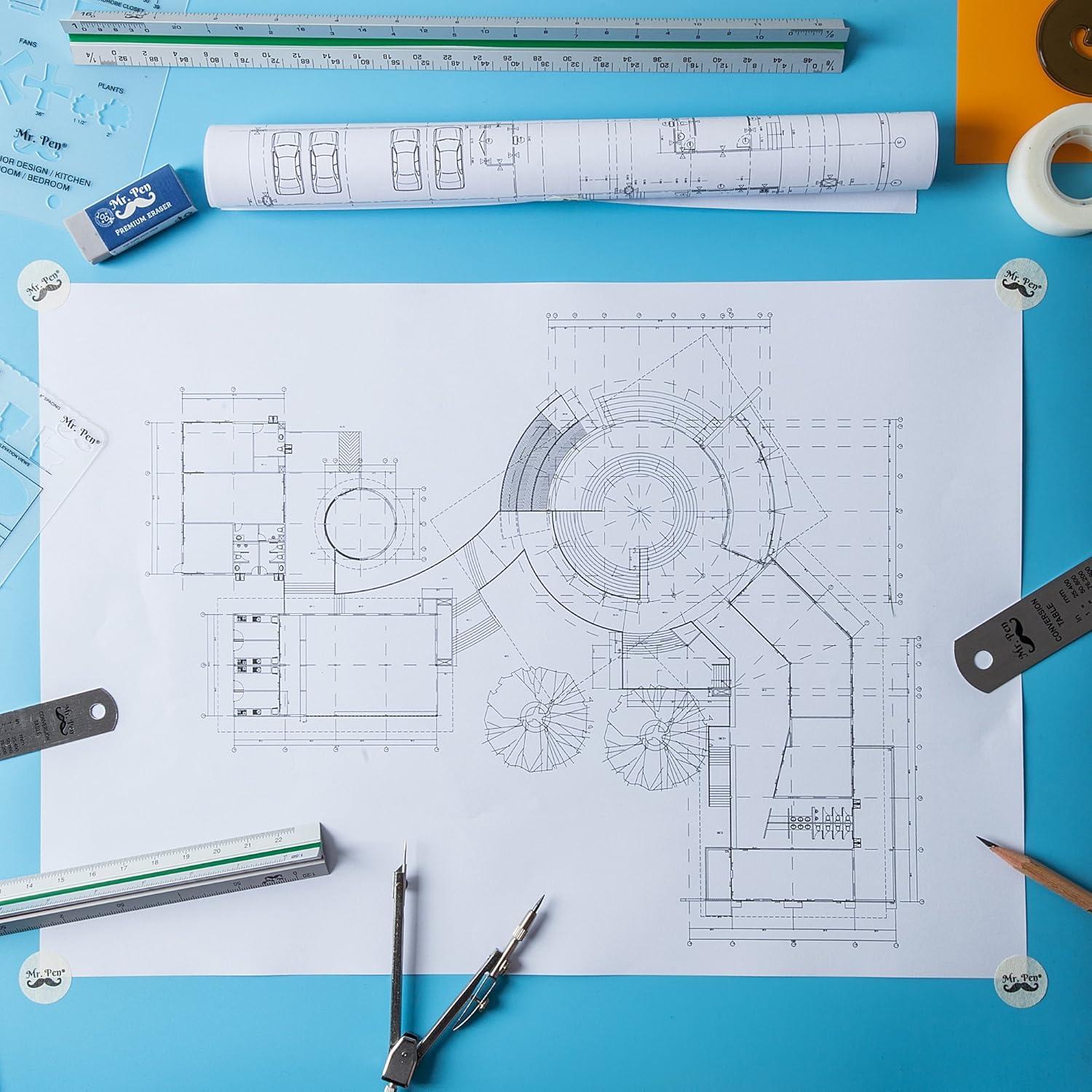 Plantillas de Dibujo Mr. Pen - Curva Francesa y Elipse 6 Pzas