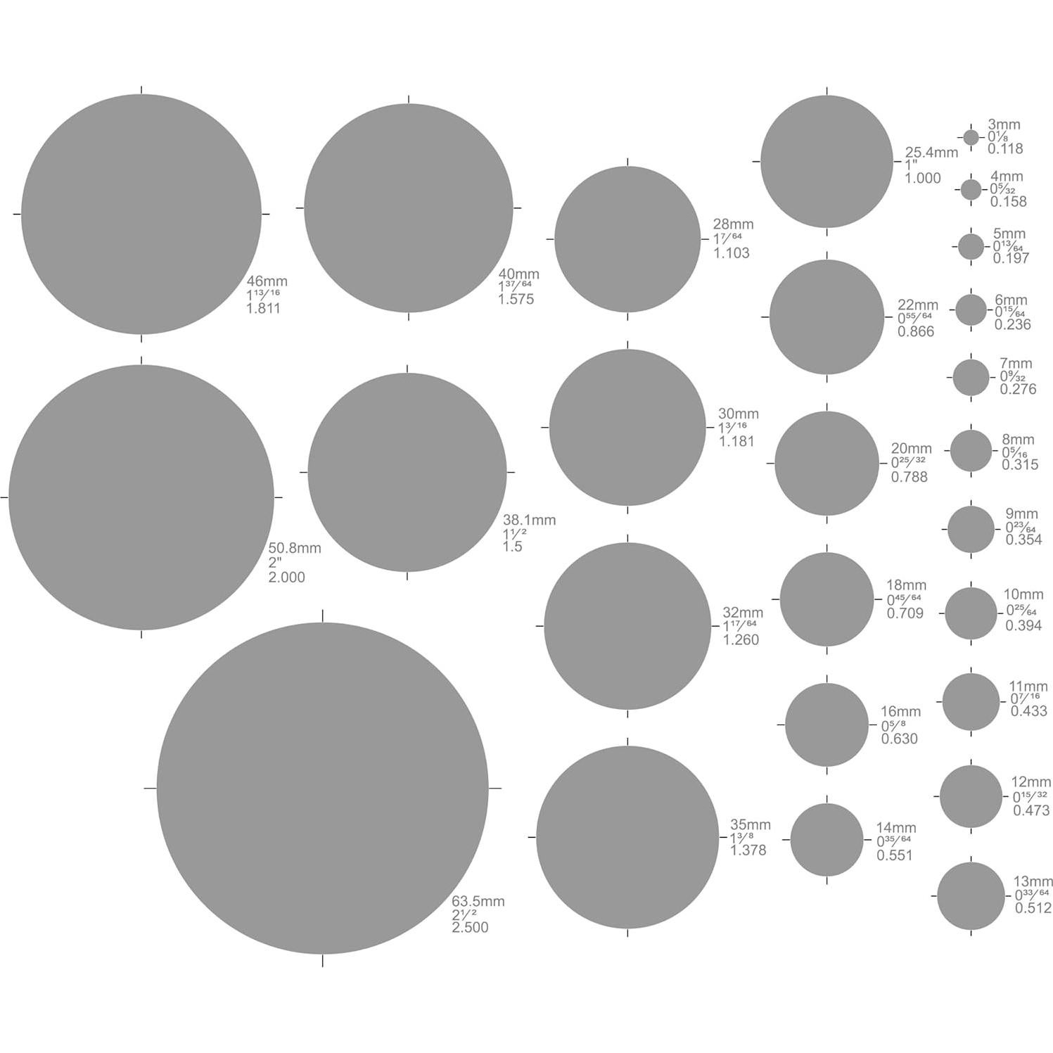 Plantilla de Círculo Metálico Aleks Melnyk No.200 37 Círculos