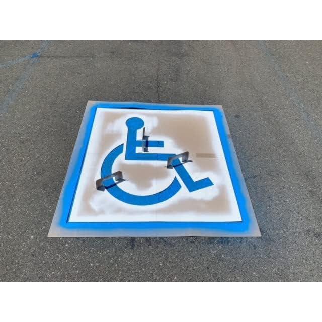 Plantilla de Estacionamiento PNR 24" (61 cm) para Discapacidad - Juego de 3 Piezas