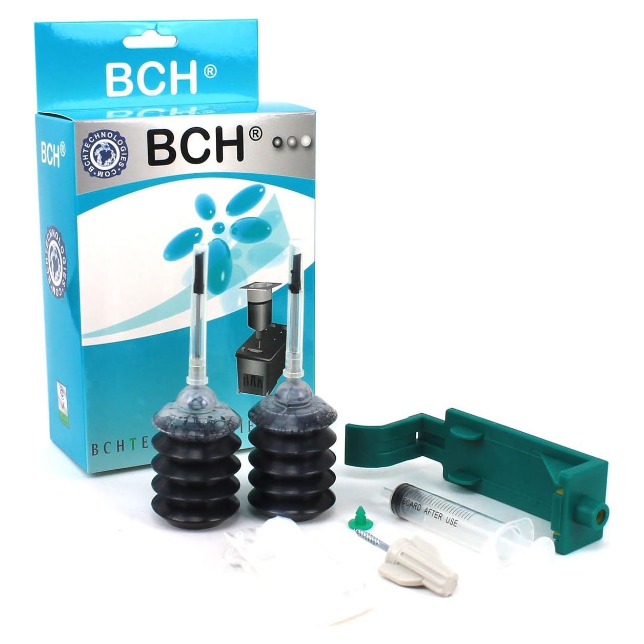 Kit de Recarga de Tinta Pigmentada BCH para Cartuchos HP 15, 40, 45 - 2x30ml
