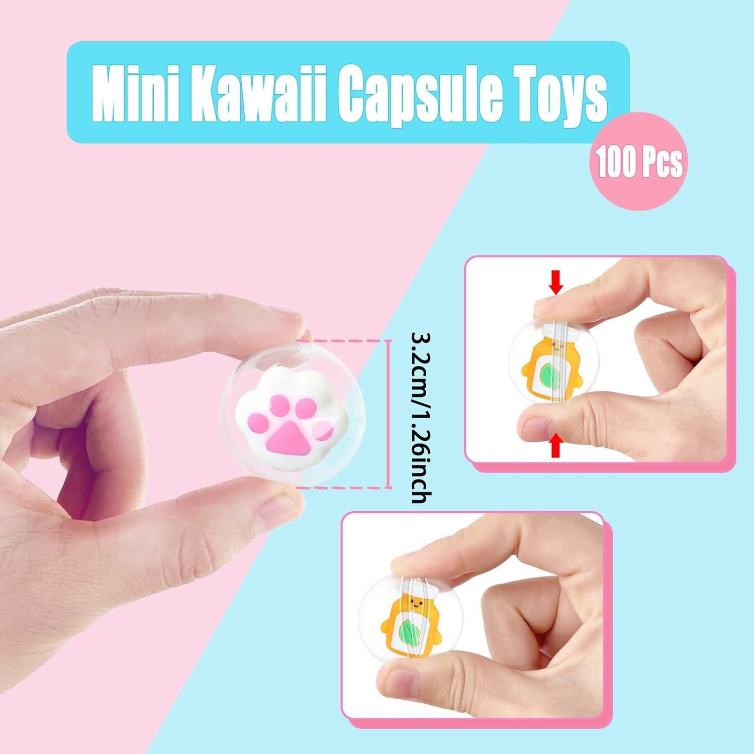 100 Mini Toppers de Lápiz Kawaii con Juguetes - Regalos Escolares