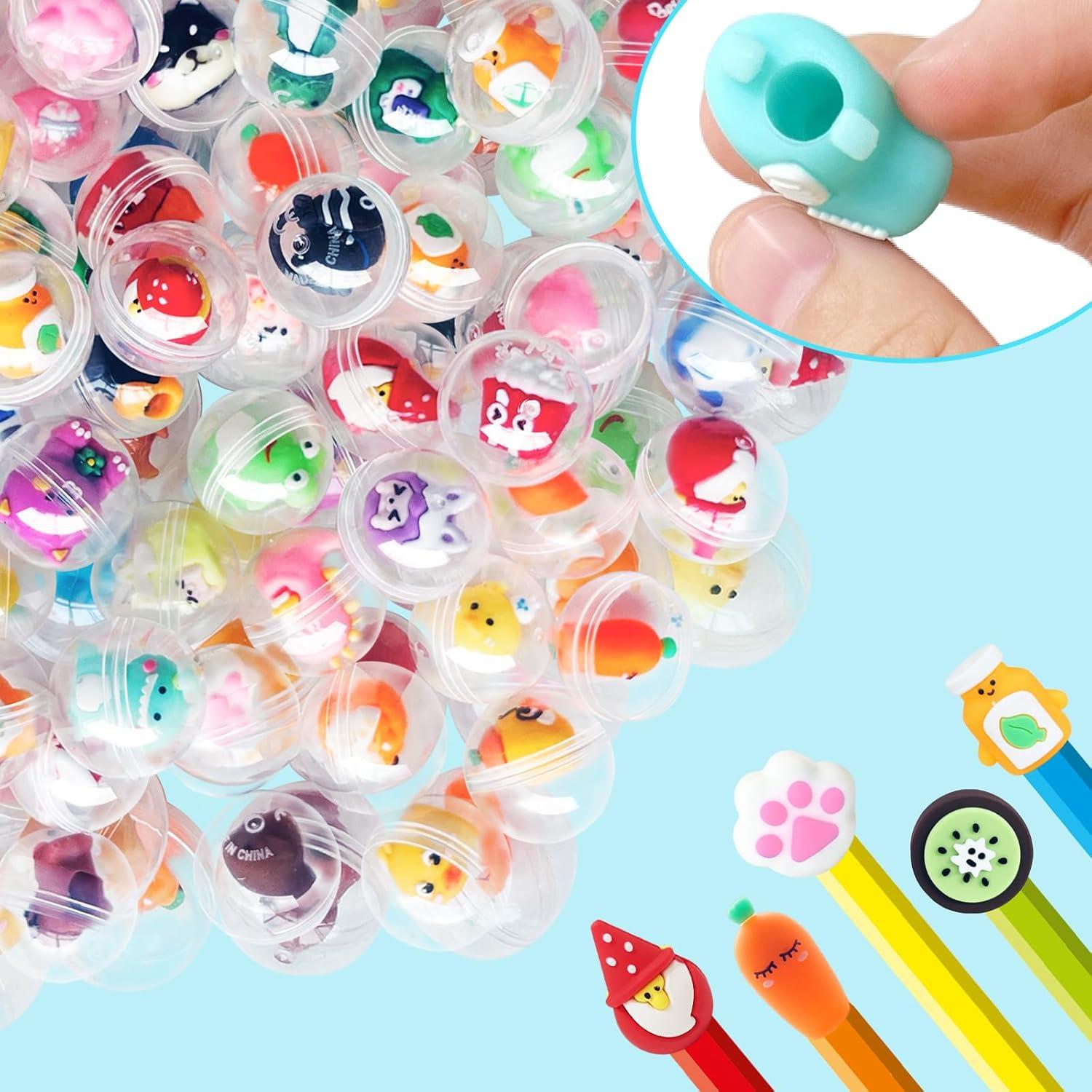 100 Mini Toppers de Lápiz Kawaii con Juguetes - Regalos Escolares