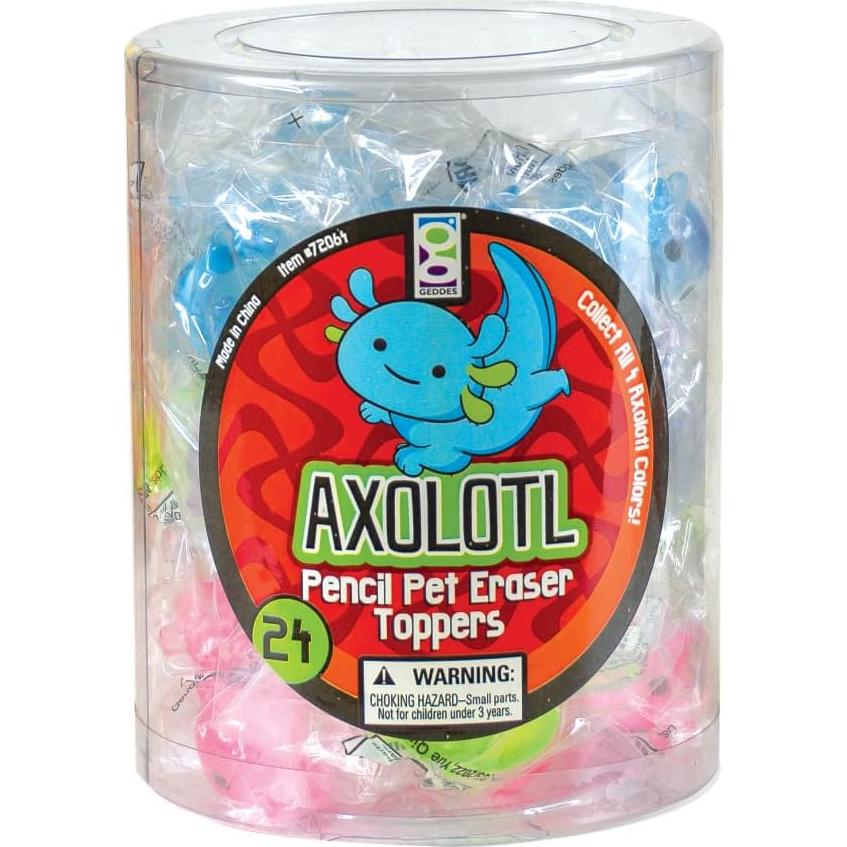 Borradores de lápiz con tapa Axolote Geddes - Paquete 24