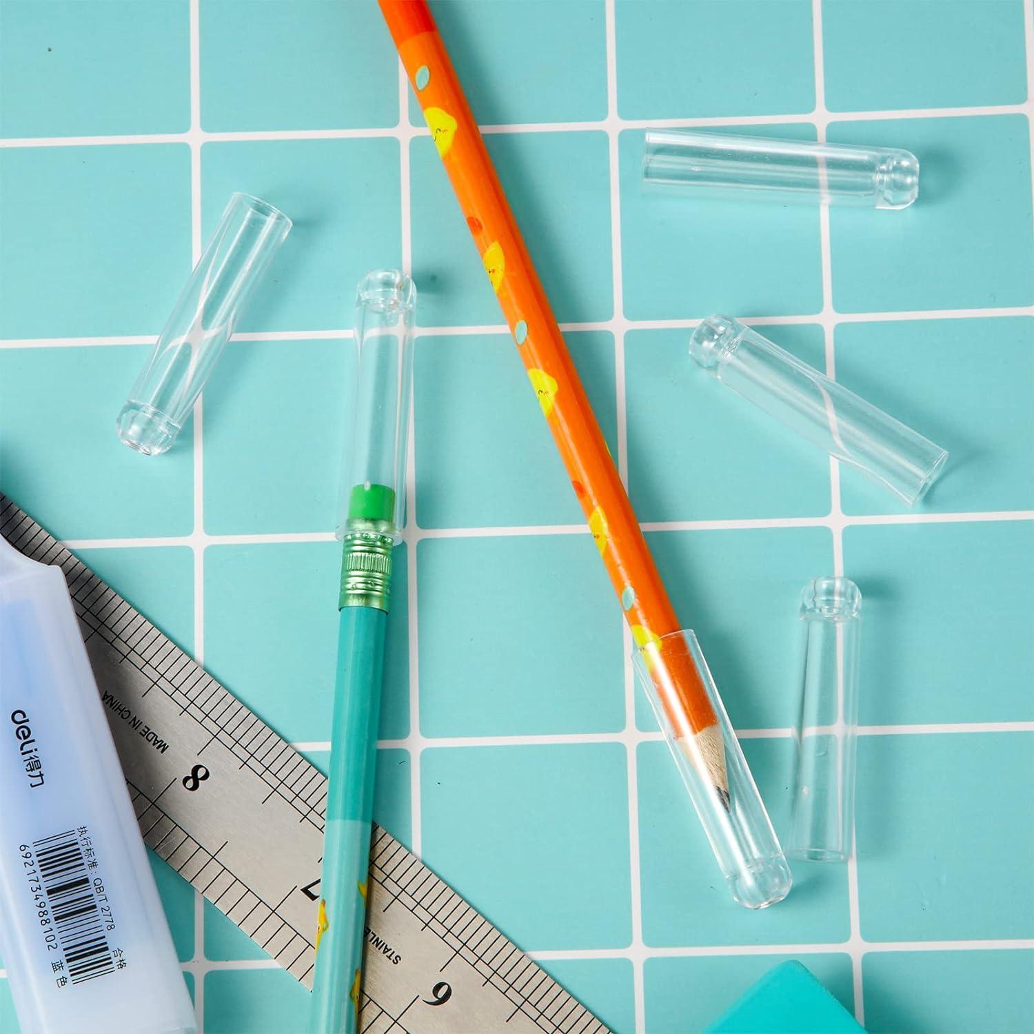 Spakon 18 Tapas de Lápiz Transparentes para Regreso a Clases