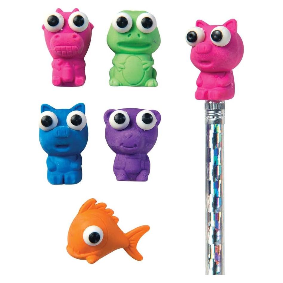 Borradores de lápiz de animales Geddes - Paquete de 50 unidades