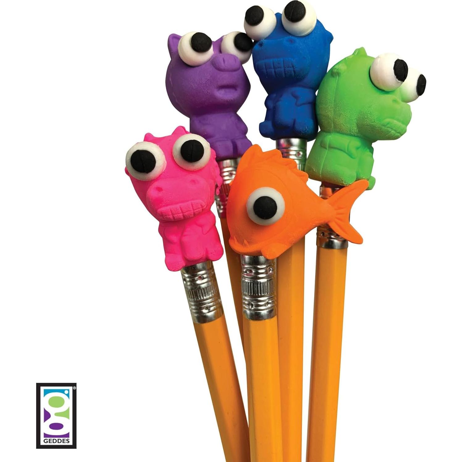 Borradores de lápiz de animales Geddes - Paquete de 50 unidades