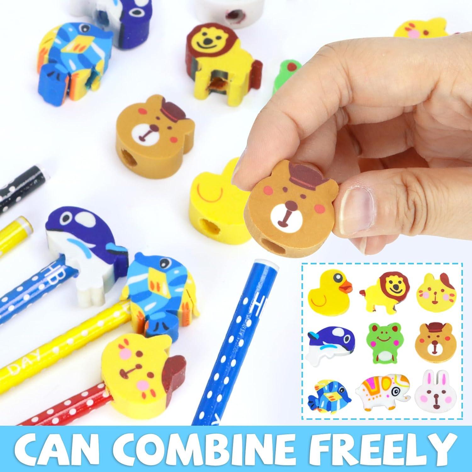 Paquete de 50 lápices de colores Etmact con borradores