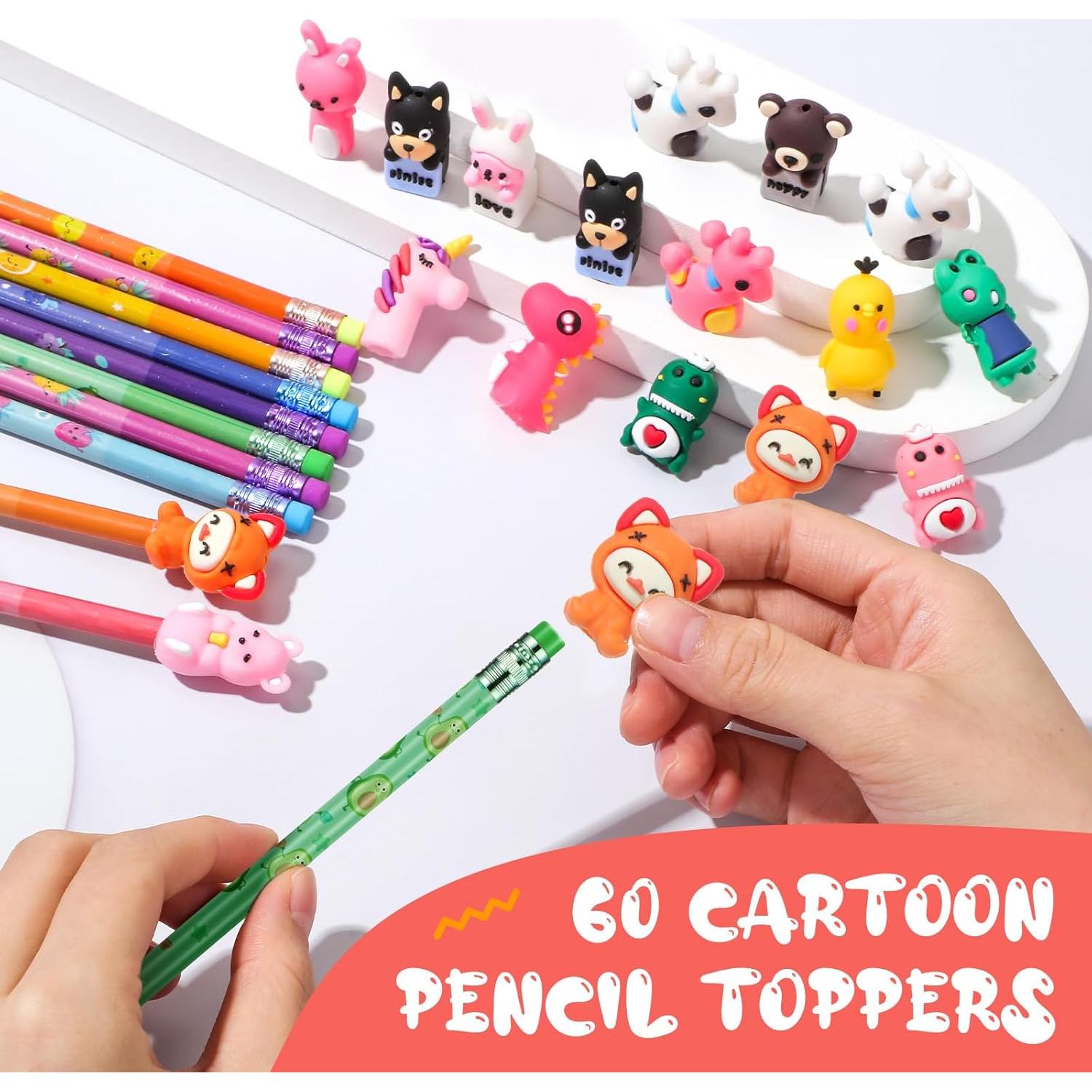 Lápices Aromatizados Ireer 60 Pcs con Adornos Divertidos