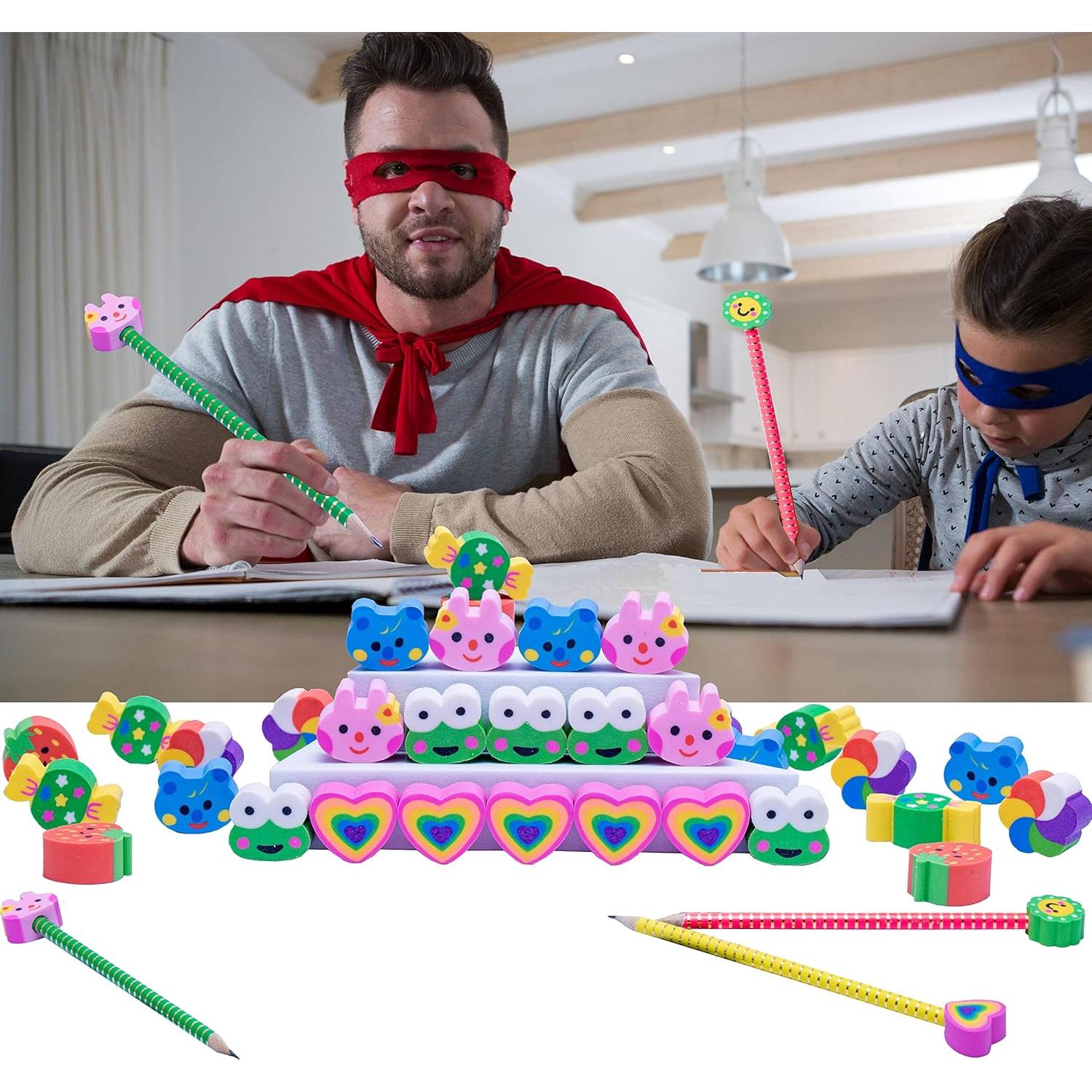 Borradores de lápiz RONDURE 35pcs en forma de corazón y animales