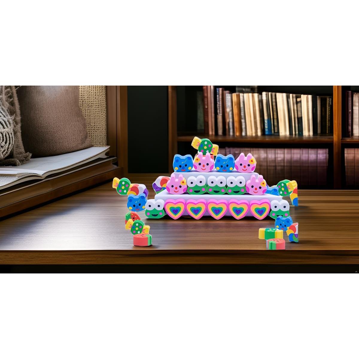 Borradores de lápiz RONDURE 35pcs en forma de corazón y animales