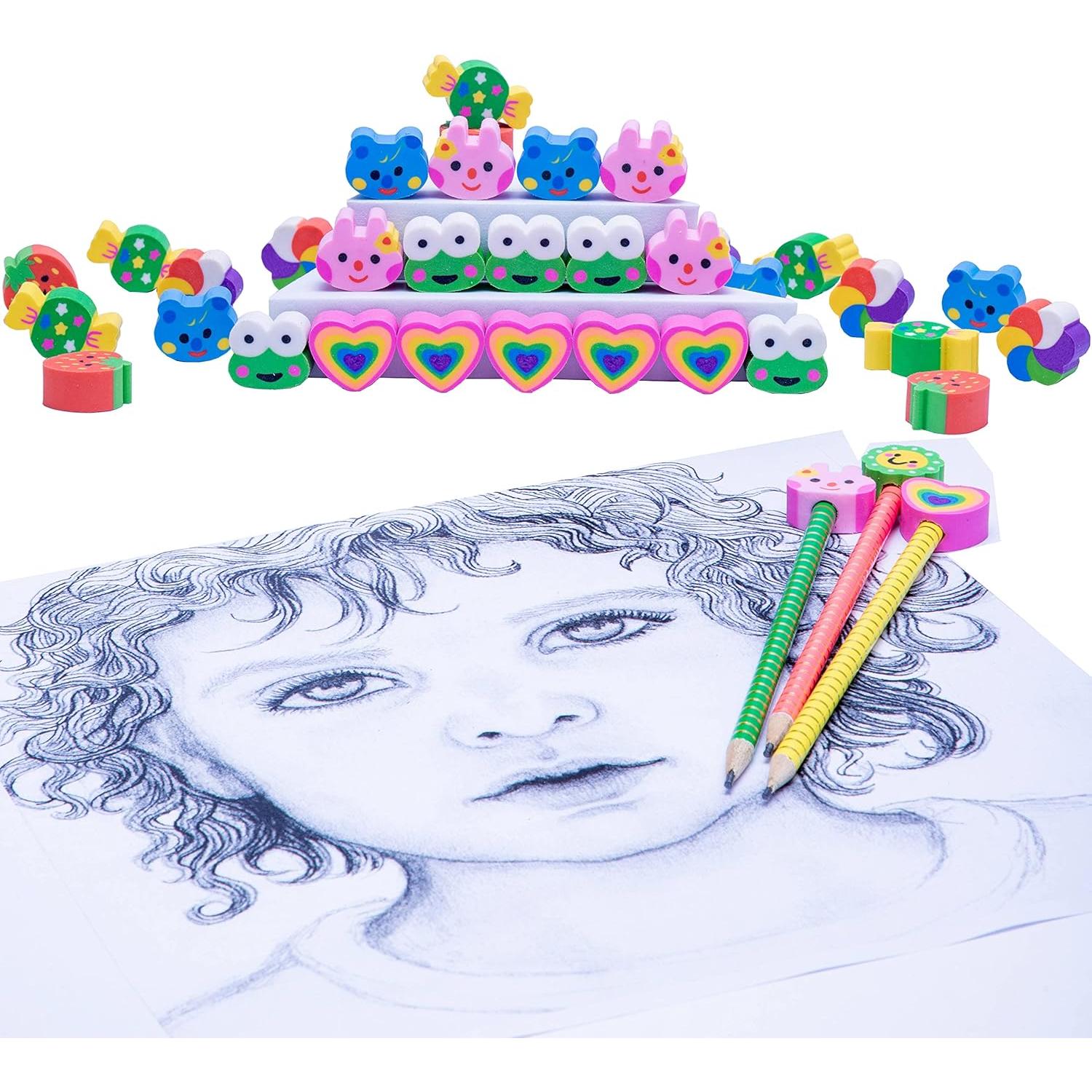 Borradores de lápiz RONDURE 35pcs en forma de corazón y animales