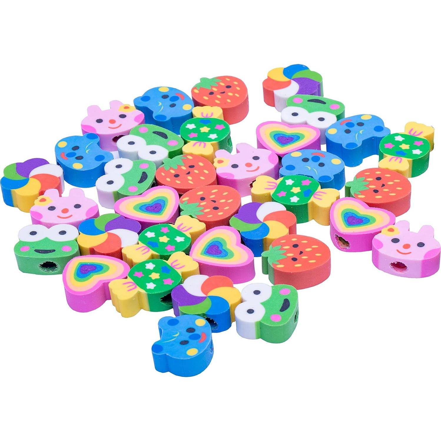 Borradores de lápiz RONDURE 35pcs en forma de corazón y animales