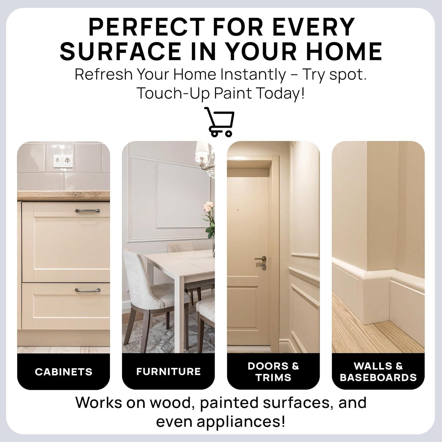 Pintura de Retoque Spot. Beige Mate, Secado Rápido, 3 Piezas