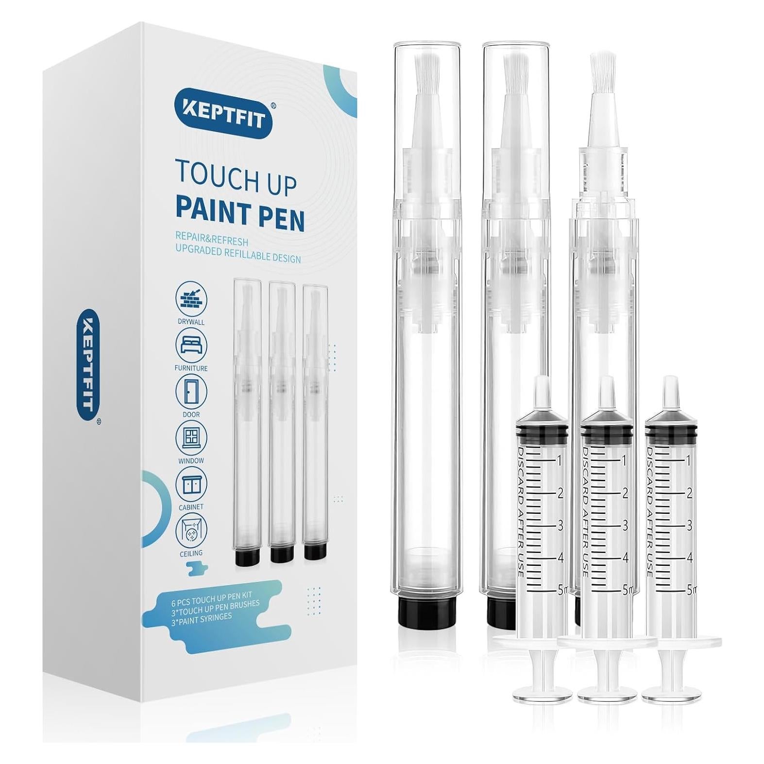 Bolígrafo de Pintura Rellenable KEPTFIT 3 Pcs Blanco 0.3mm