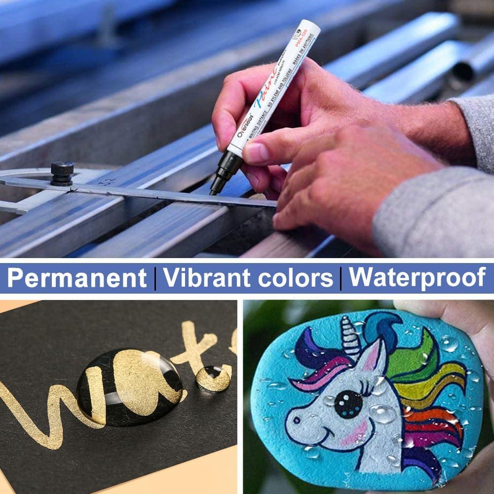 Marcadores Permanentes de Pintura Overseas - 2 Unidades Negros