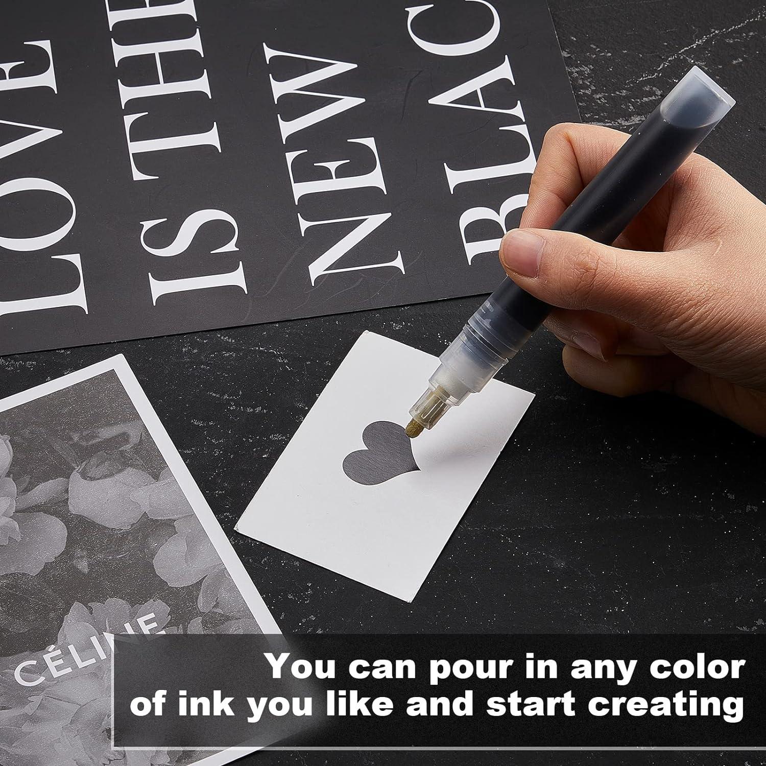 Juego de 6 bolígrafos de pintura rellenables Sepamoon 3-6 mm