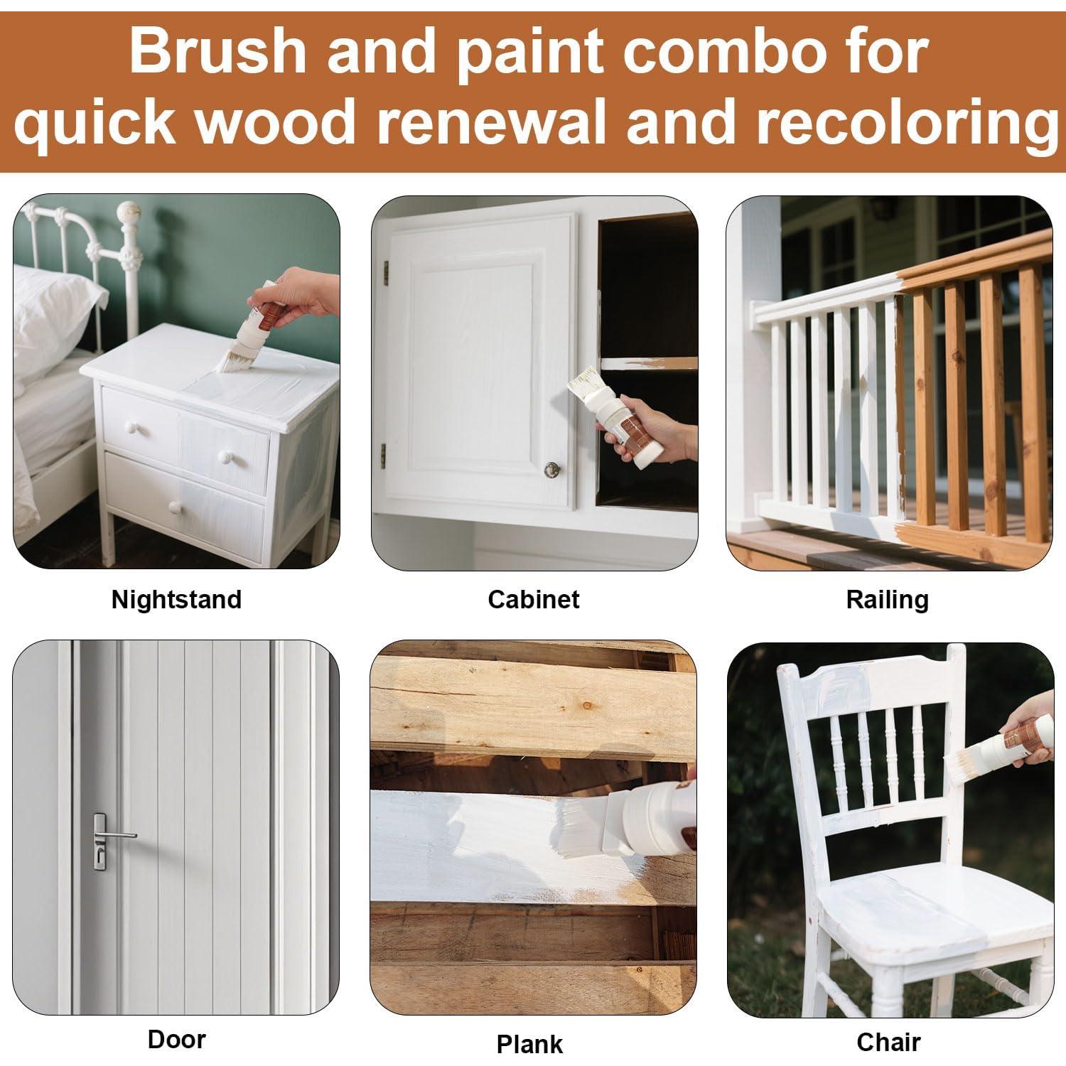 Pintura para Madera Anirun 180 ml Blanca con Pincel