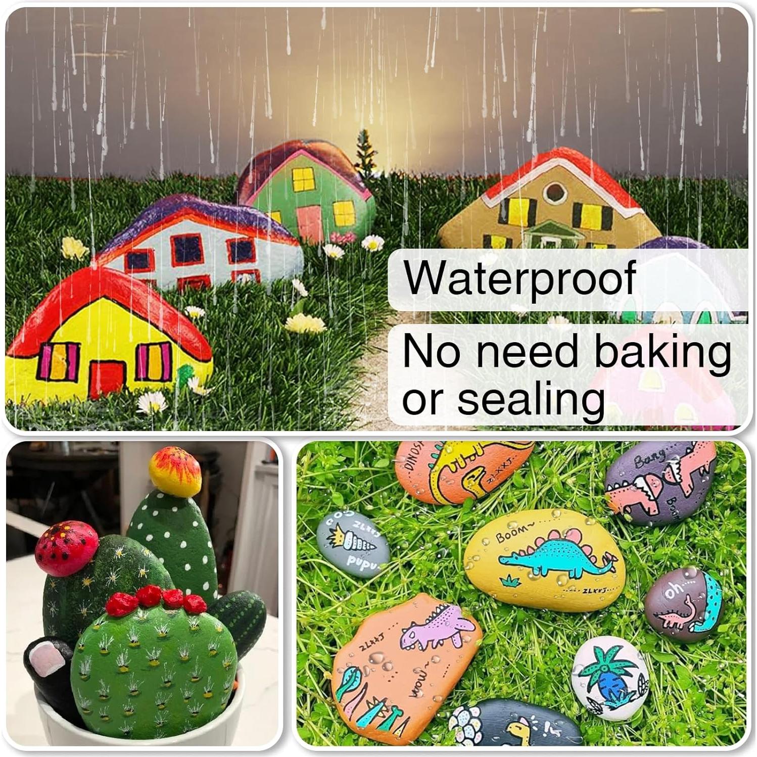 Marcadores de Pintura Blanca TOOMGGA - Paquete de 2, Secado Rápido