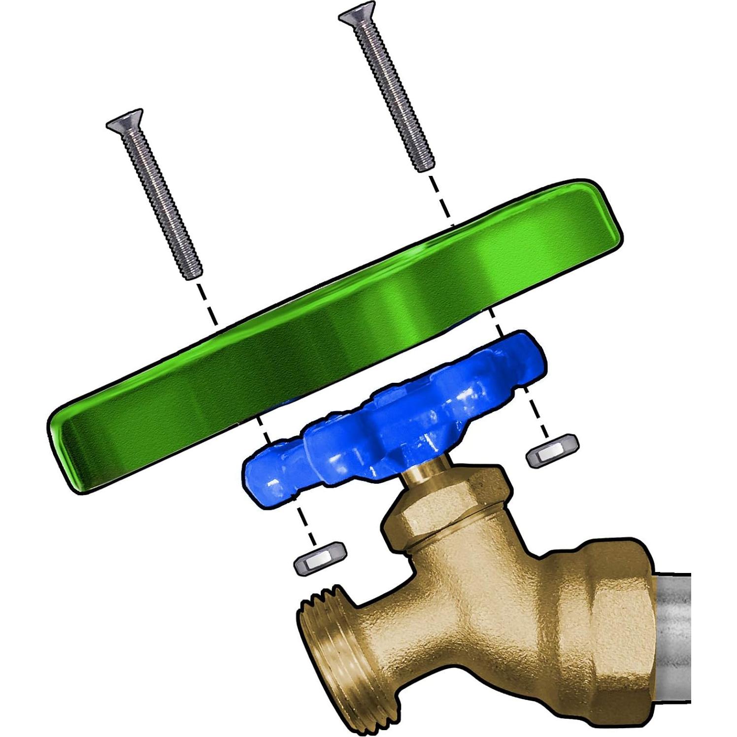 Agarradores de Grifo Verde Ergonomicos - Paquete de 2
