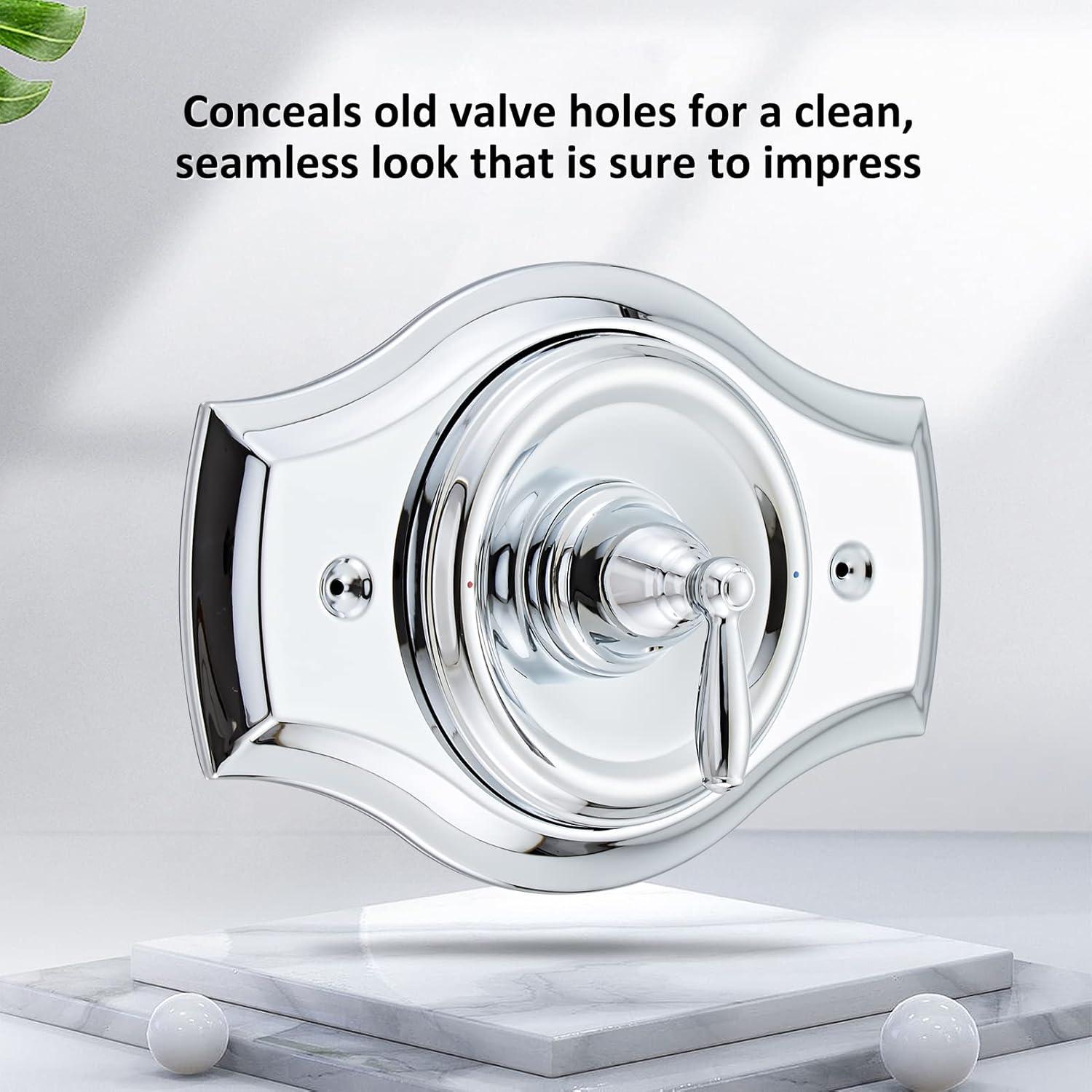 Placa de Cubierta de Ducha Tearel Cromo para 1 Manija