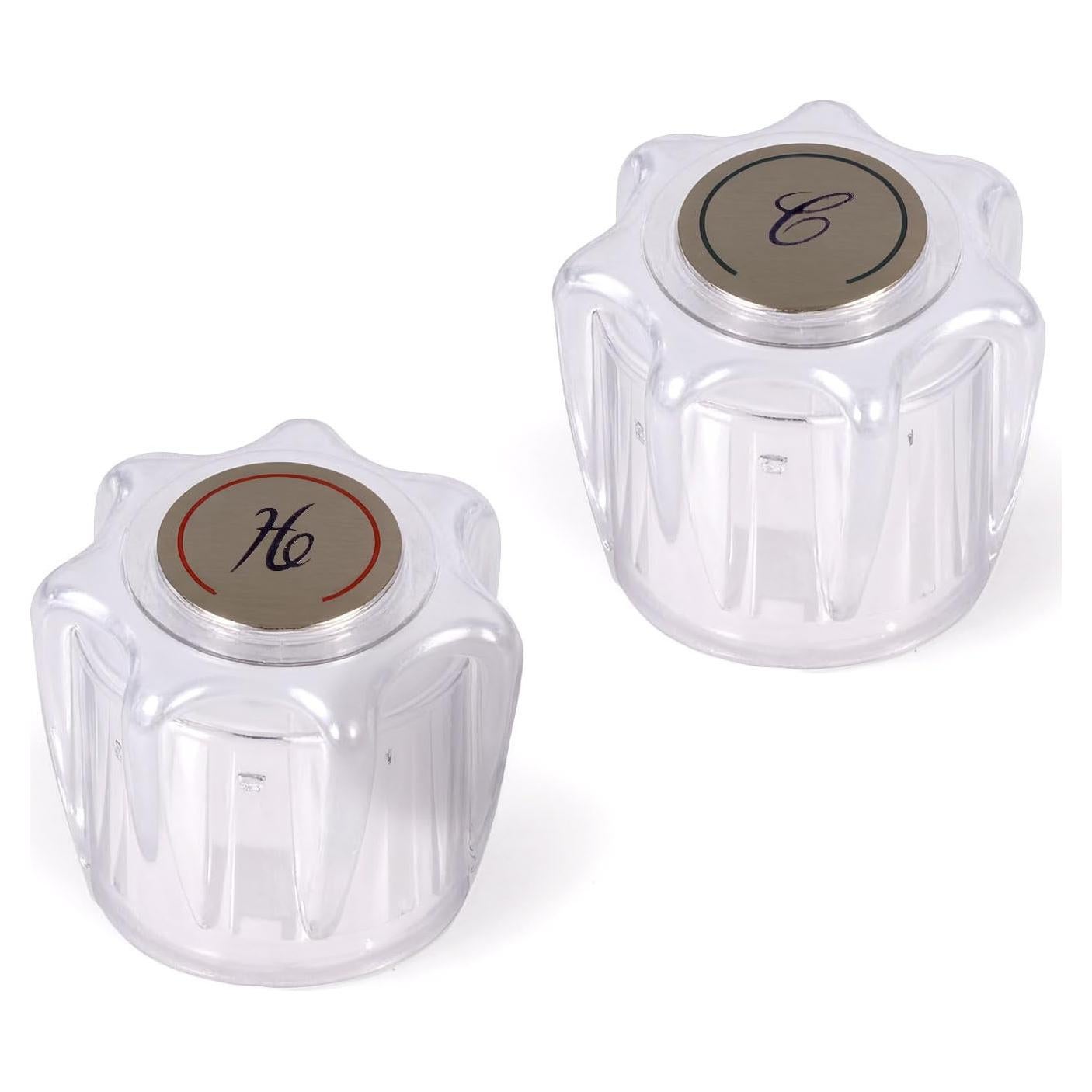 Perillas de Ducha de Acrílico Transparente Ryutain 2 Piezas