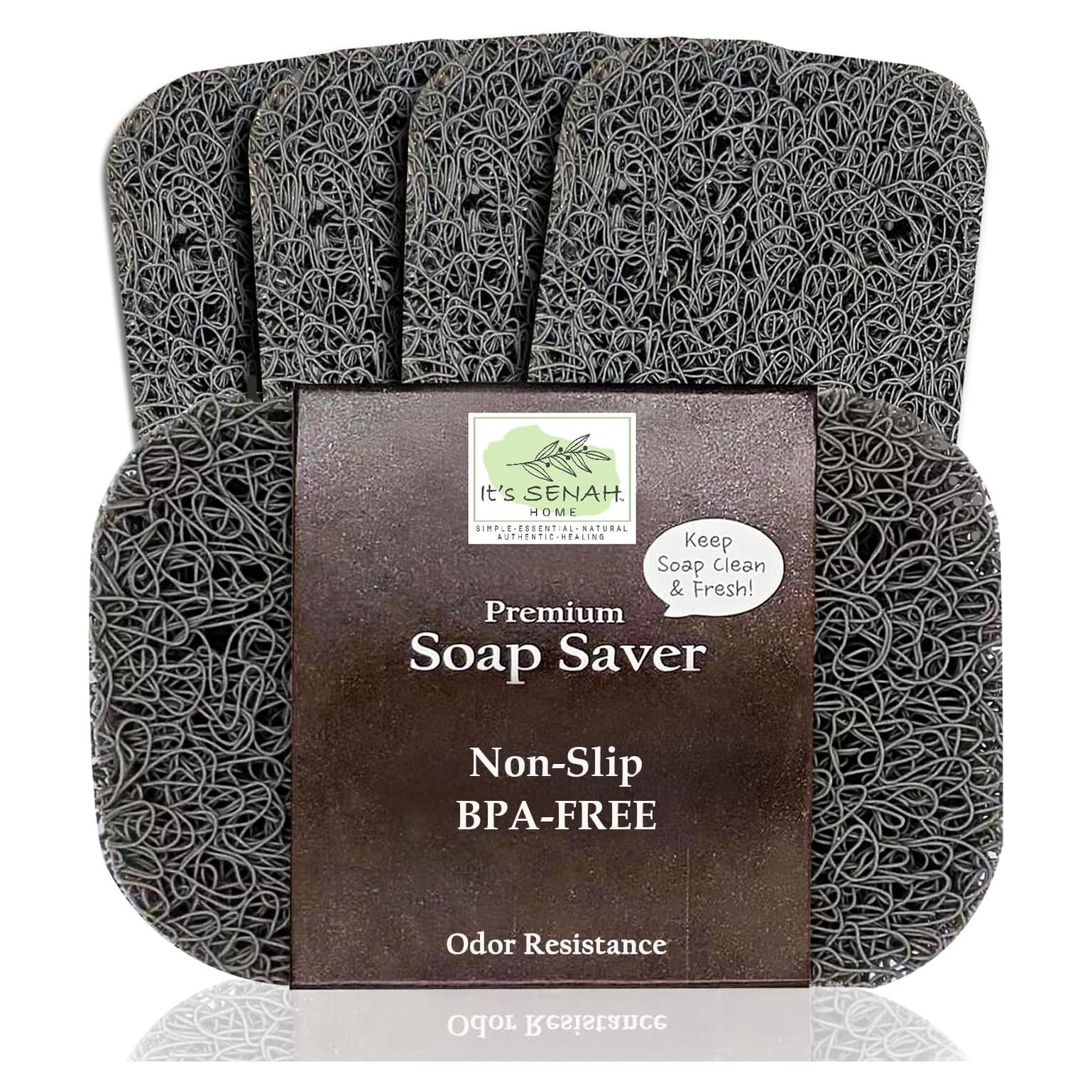 Soporte de Jabón Ecológico Es Senah 4 Pack - Antideslizante y Reutilizable