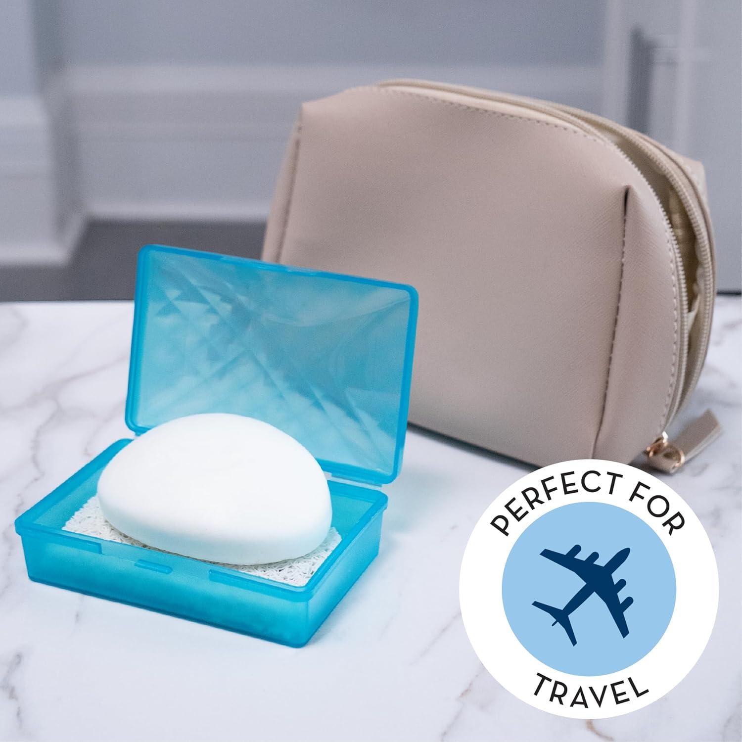 Soporte de Jabón en Barra S&T INC. Paquete de 4 Blanco 10.2x7.4 cm