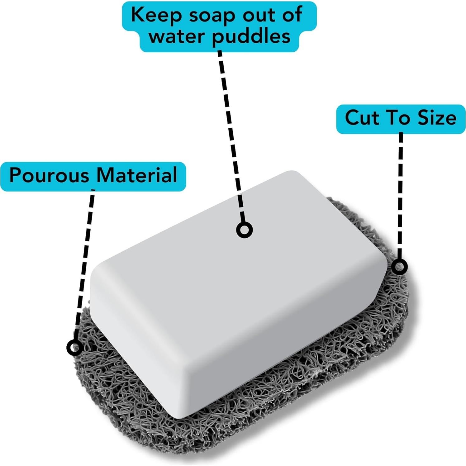 Soportes para Jabón en Barra Iconikal 6 Piezas Carbón Gris