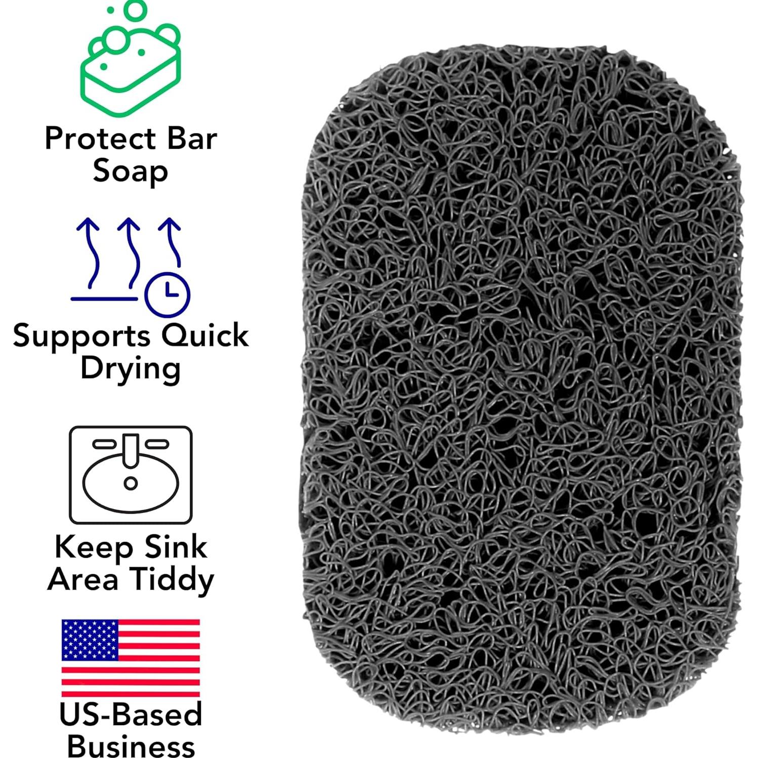 Soportes para Jabón en Barra Iconikal 6 Piezas Carbón Gris