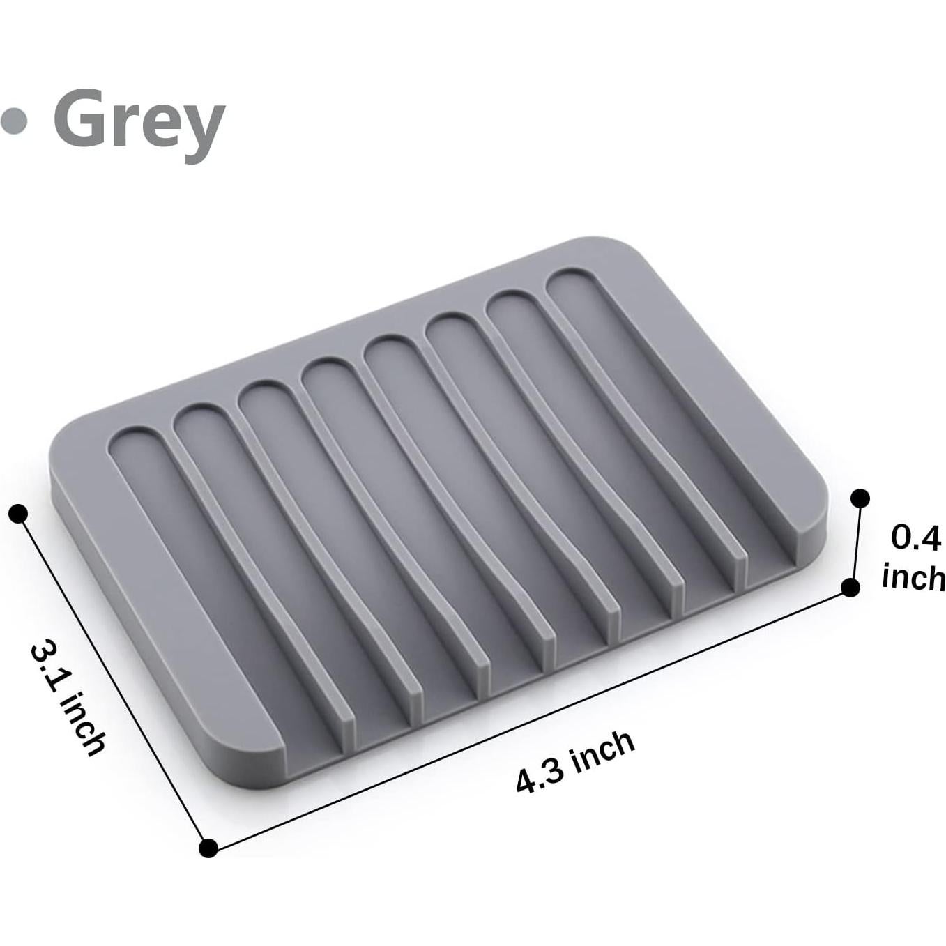 Platos de Jabón Autodrenantes Silicona MODENGKONGJIAN 3 Piezas