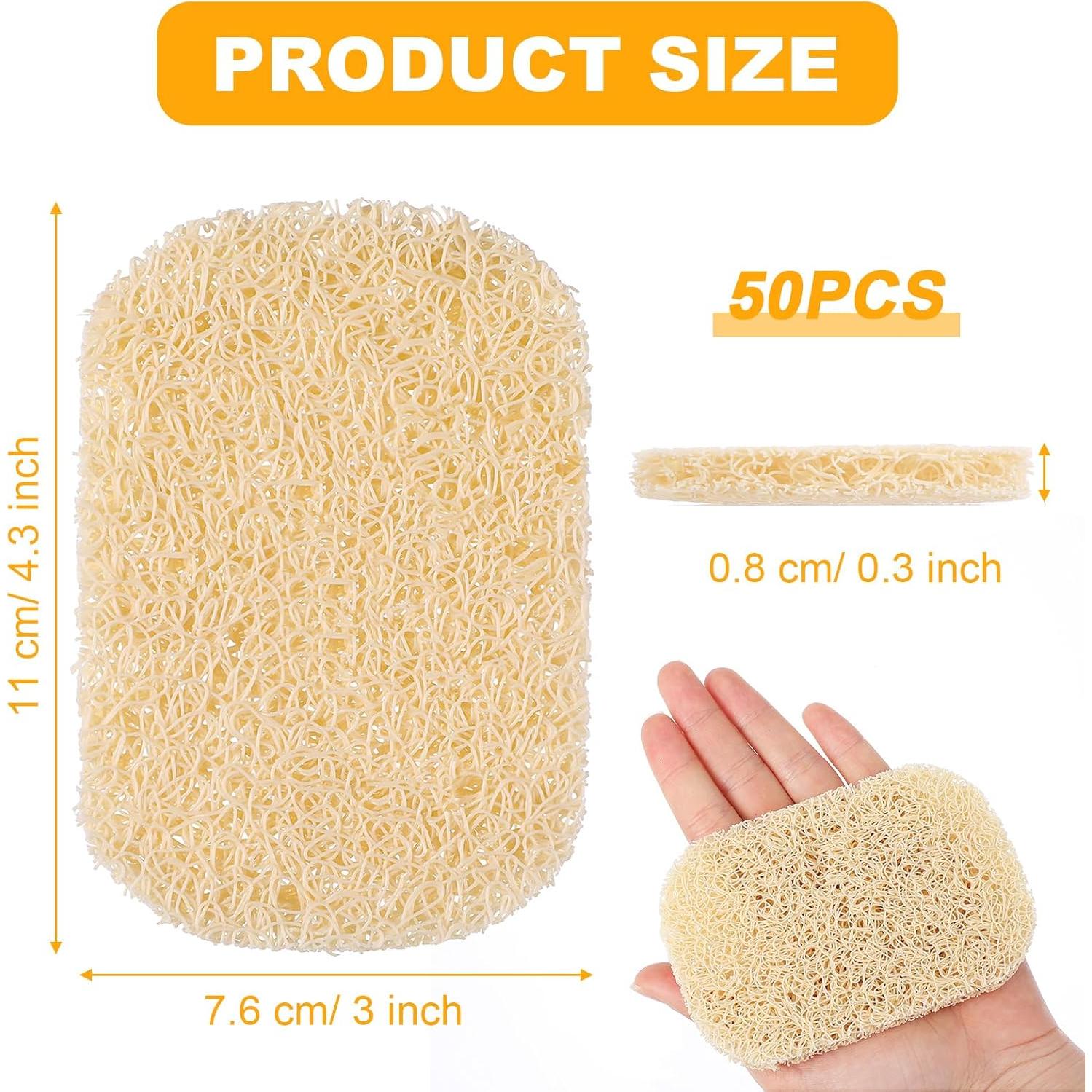 50 Almohadillas Ahorradoras de Jabón HOFURME Beige 11x7.6 cm